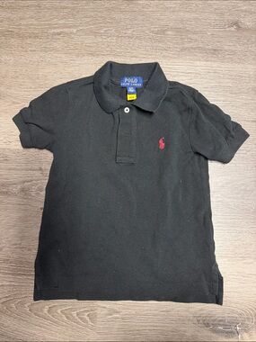 Polo by Ralph Lauren Black Sz 2T Kids Polo with Red Pony Logo - Unisex